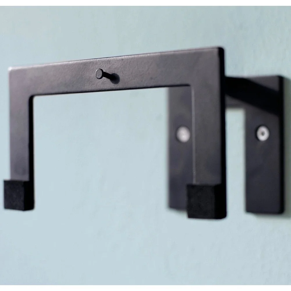 Pottery Barn Metal Frame Risers Black Wall Mount Brackets Set of 2 NIB